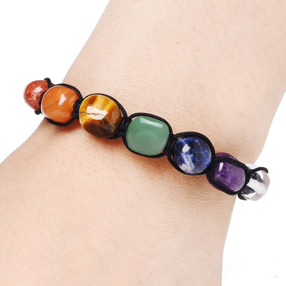 Chakra Beaded Stone Bracelet